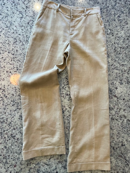 Ralph Lauren Pants - Ralph Lauren 100% linen cuffed trouser Pants - Tan 8